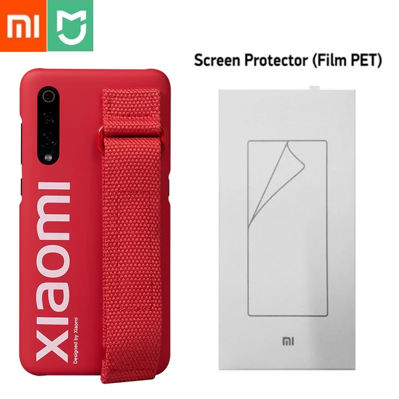 Оригинальный Xiao mi 9 чехол жесткий из ПК ремешок на запястье кронштейн крышка