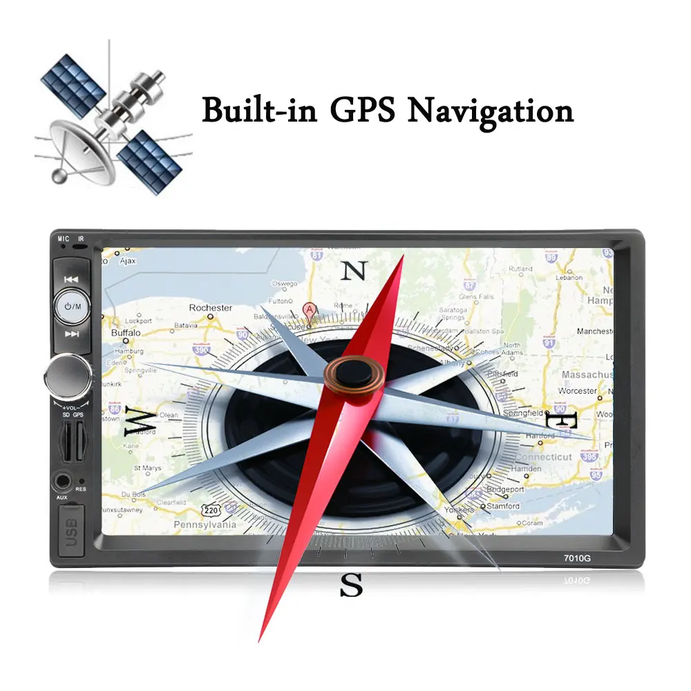 AMPrime Авторадио 2din автомагнитола gps навигация Bluetooth Автомобильный мультимедийный