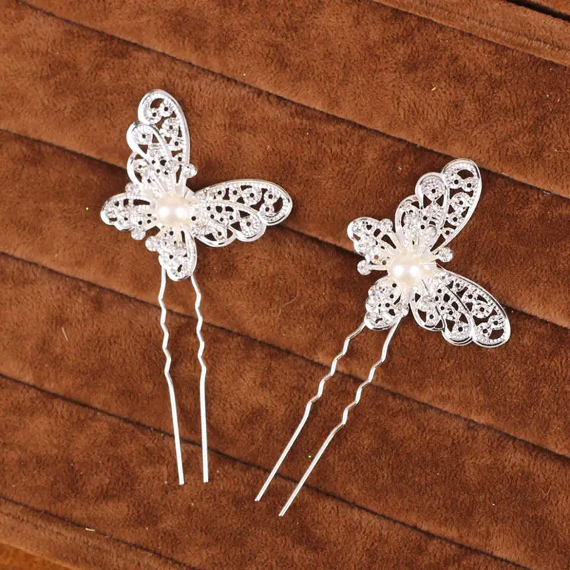 Заколка для волос в форме бабочки невесты аксессуар 3 шт.|hair accessories|costume headdressaccessories