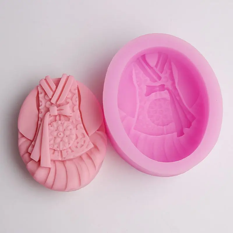 

New arrival baby clothes skirt shape silicone mould fondant cake decoration mold sugar soap clay resin craft mold DIY tools