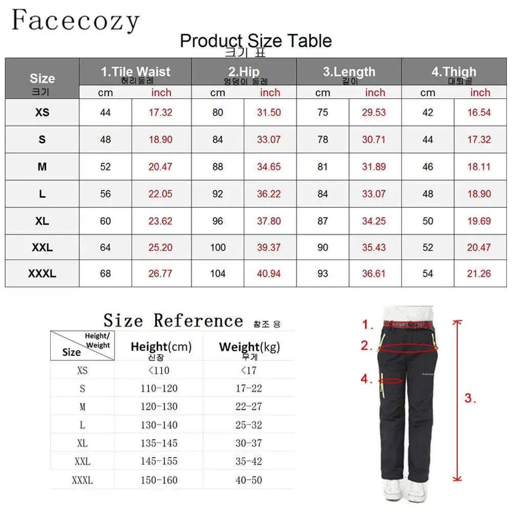 Детские зимние Походные штаны Facecozy ветрозащитные флисовые брюки для кемпинга