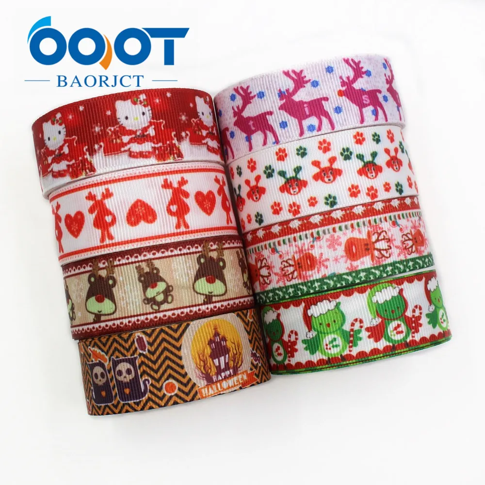 OOOT BAORJCT I-19713-5 22 мм 10 ярдов Рождественская серия Мультяшные ленты из грогрена