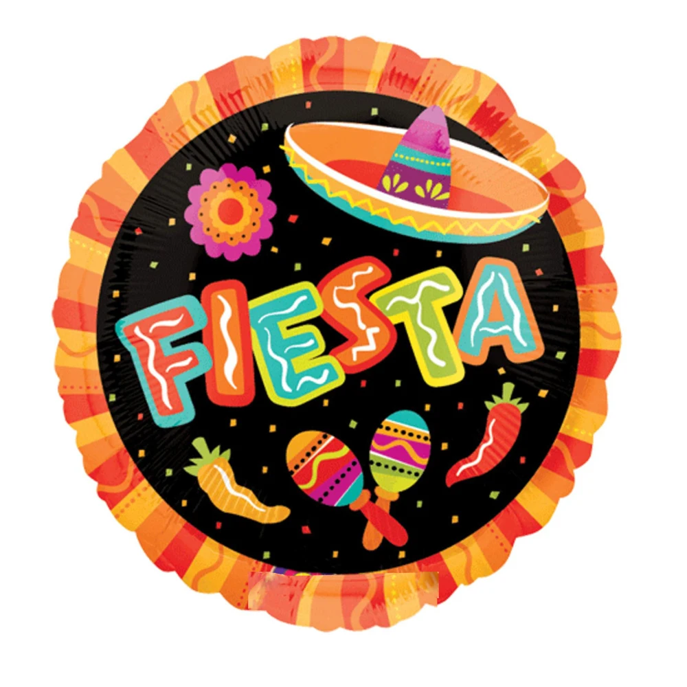 Фиеста День рождения воздушные шары круглые украшения поставки Taco черный