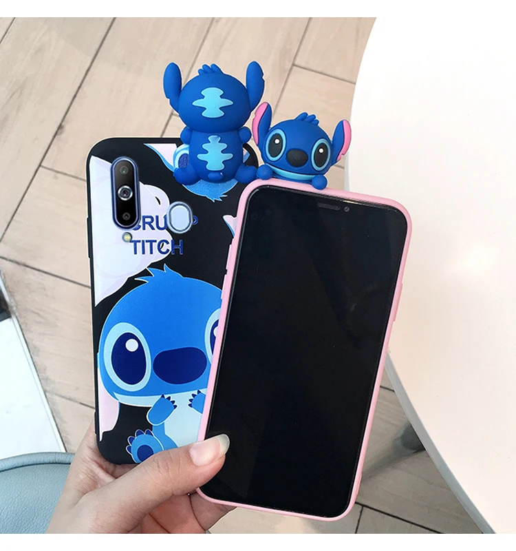 SAM S10 plus силиконовый чехол, 3D мультфильм стежка Задняя крышка для Samsung Note 8/Note9/S9/S9 plus/S8/S7 Edge милый чехол ангела
