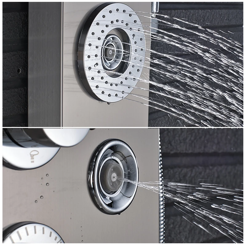 Ванная комната дождь водопад душ Панель Настенные ванной душевая колонна с для spa массажа тела струй
