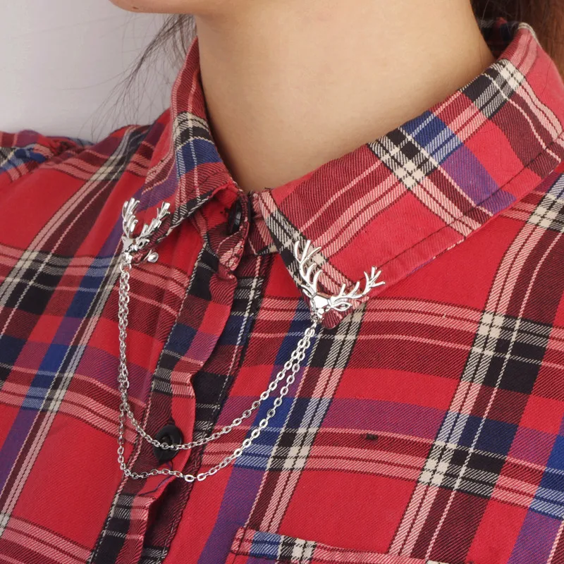 Классическая брошь в форме рогов оленя булавка и головы нагрудные значки броши