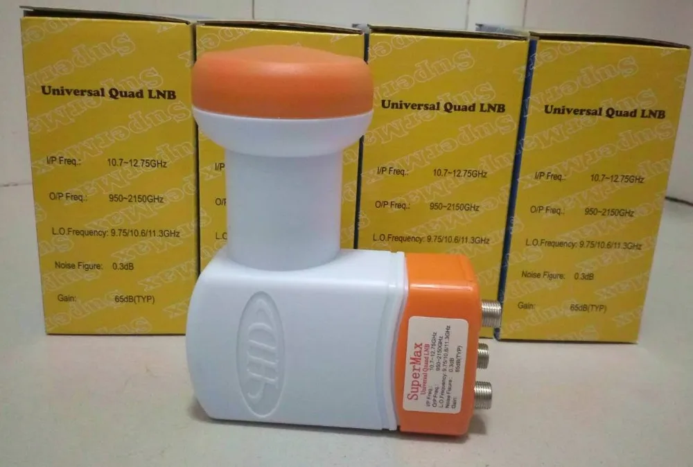 2 шт. суперmax Универсальный QUAD LNB лучший сигнал Full HD универсальный KU Band Quad