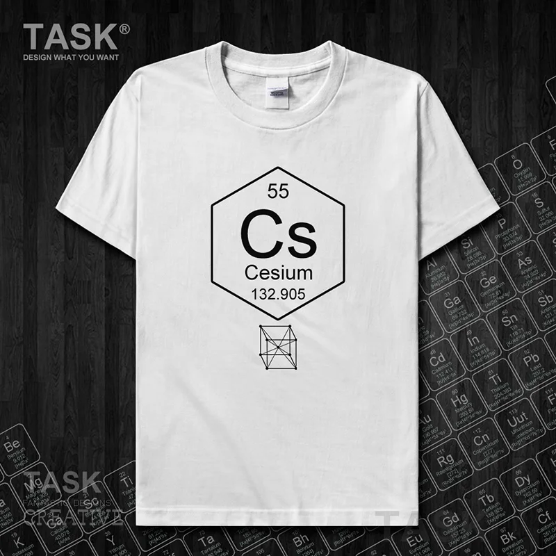 Chemical periodic table 55 Cs Chemistry new Tops mens t shirt t-shirt Short sleeve clothes fans fitness sports cotton summer images - 6