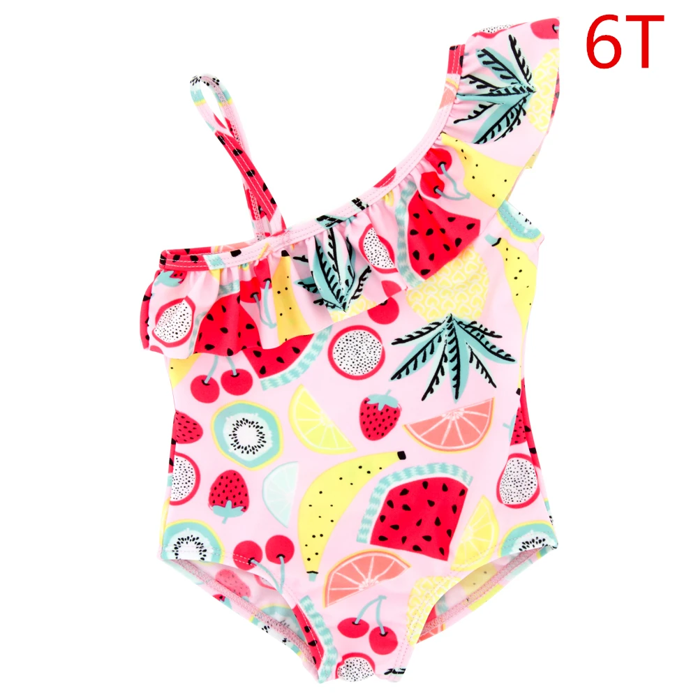 YY9040-6T KAVKAS красивые купальники бикини для маленькой девочки badmode baby One купальный костюм с открытыми плечами Купальники для купания цельная одежда для плавания - Цвет: YY9040-6T