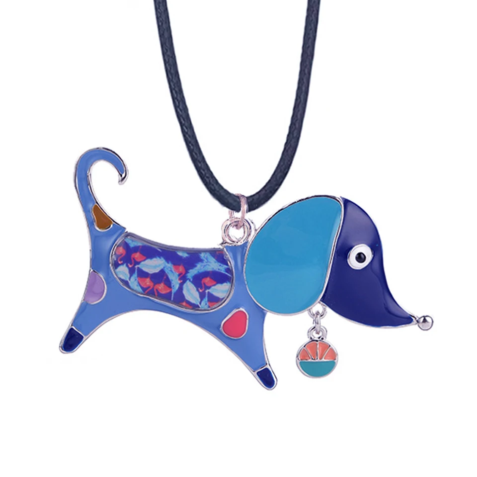 Cute Boys Girls Cartoon Dog Pendant Green Enamel Animal Rope Chain for Children Jewelry Alloy Metal Necklaces Necklace | Украшения и