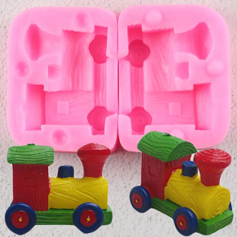 Силиконовая Форма Sugarcraft для малого поезда форма помадки инструменты украшения