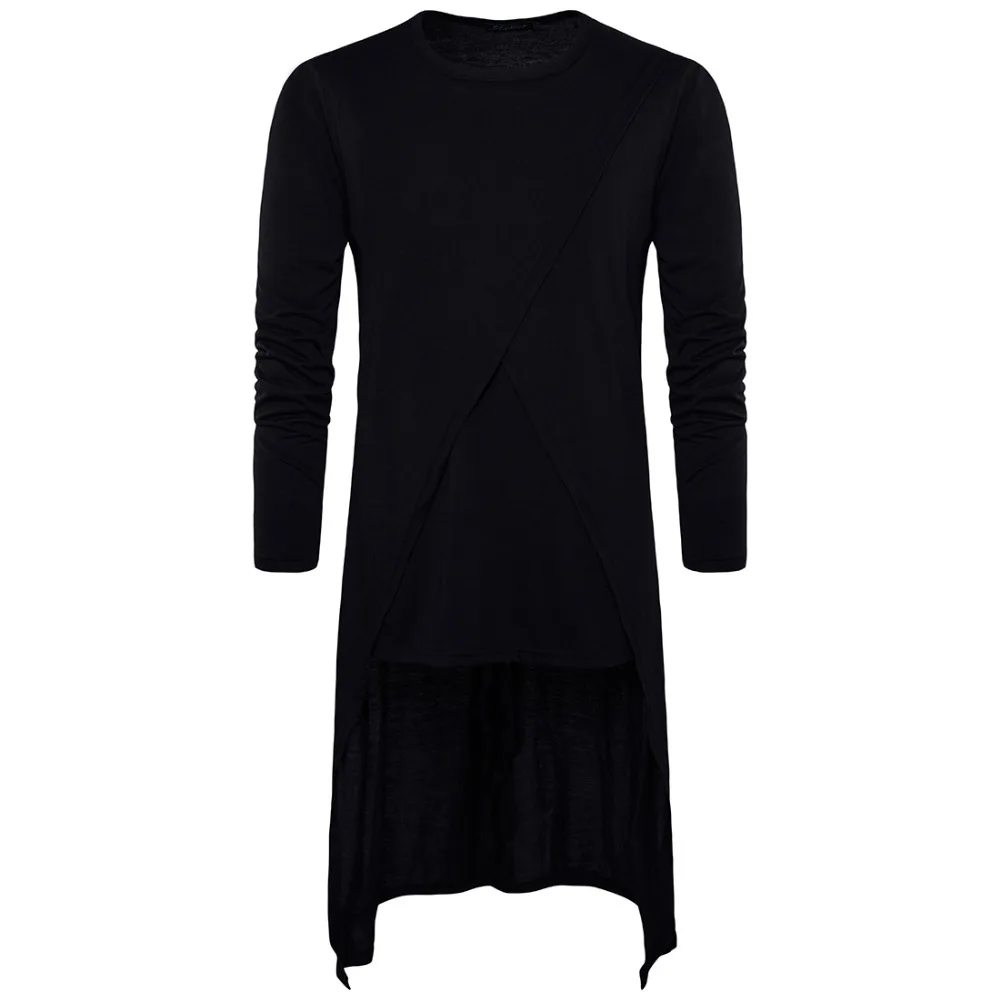 Мужской ночной клуб в стиле панк хип-хоп футболка с длинным рукавом сценический