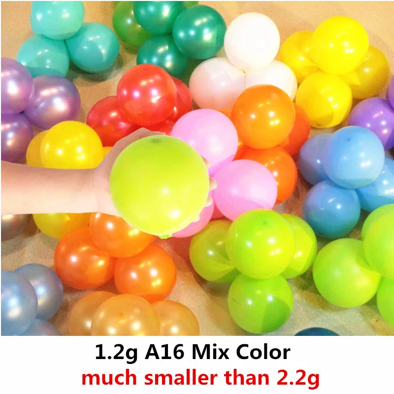 Smaller 1.2g A16 Mix 10 шт 10 дюймов 2,2 г надувные латексные розовые шарики в горошек вечерние принадлежности Свадебные украшения для дня рождения воздушные шары - Цвет: Smaller 1.2g A16 Mix