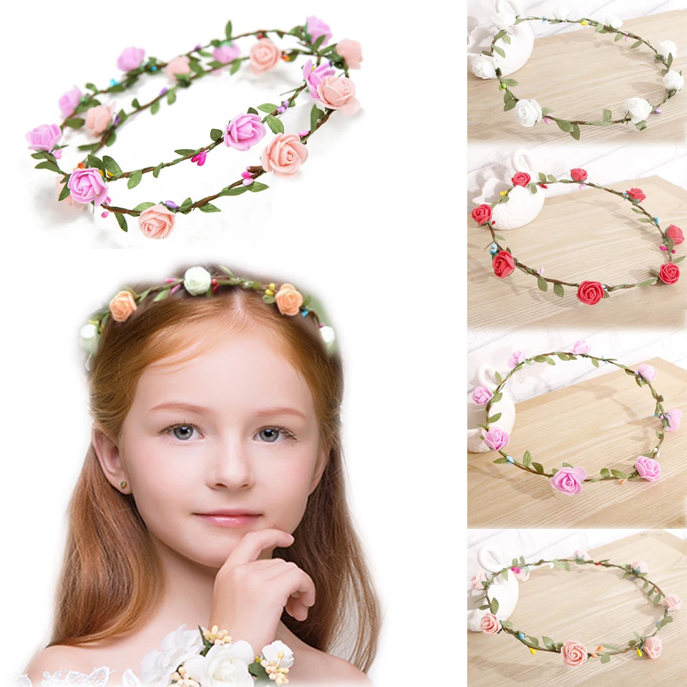 Цветочный венок для волос на голову свадебной вечеринки девочек|headband silver|headbands