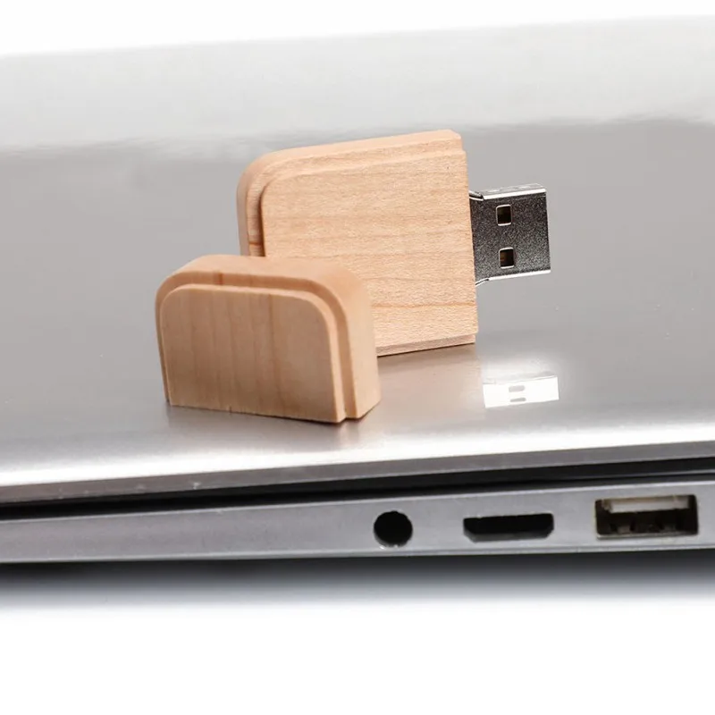 Для ПК автомобилей Bluetooth телевизоров USB флешка 16 г кленовое дерево округлый