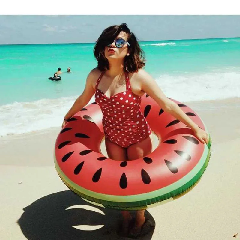 

Watermelon Inflatable Swimming Ring Large Life Buoy Hawaii Summer Fun Pool Beach Party Decoration Supplies Kids Adult Float Toys
