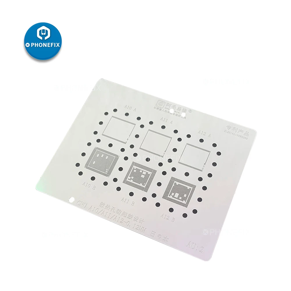 0 12 мм AMAO BGA реболлинг трафарет A7 A8 A9 A10 A11 A12 CPU верхний нижний паяльный шаблон для