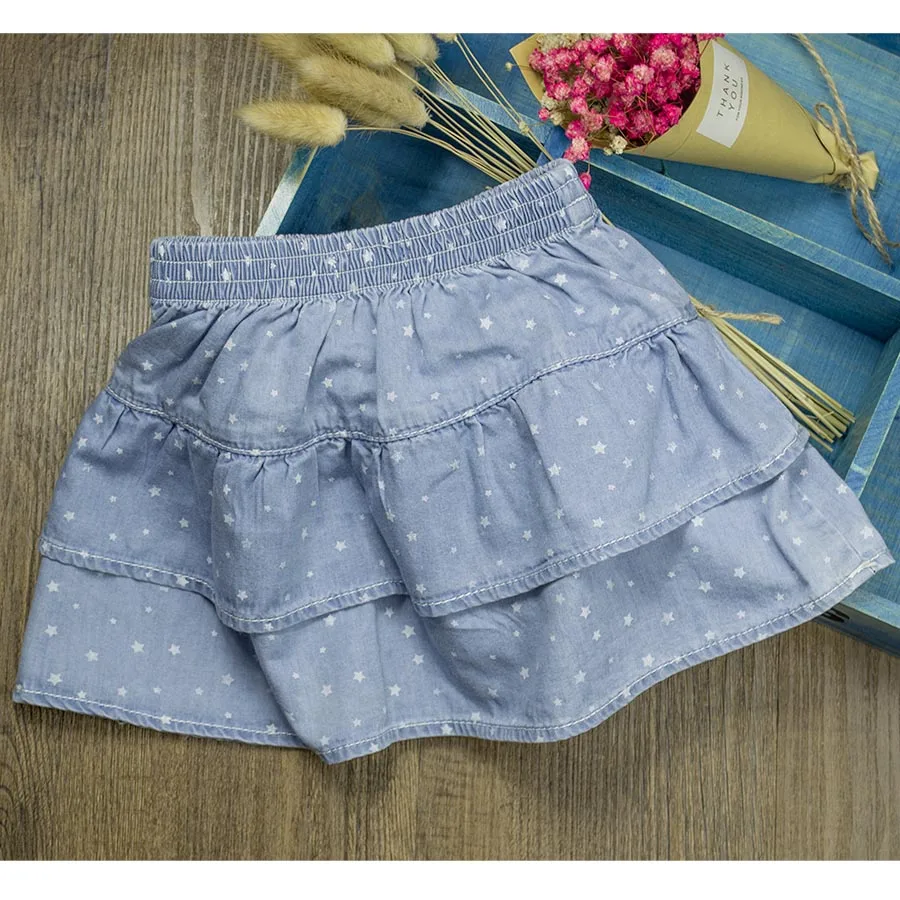 Летние джинсовые мини-юбки для новорожденных девочек детский бант малышей