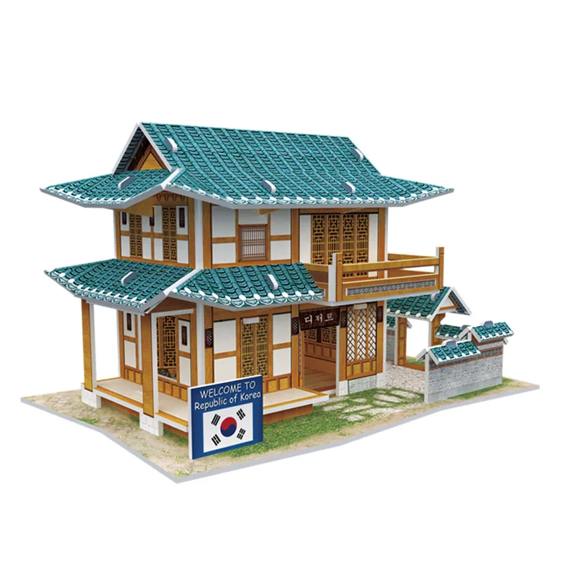 Consruction Model 3d Puzzle Korea Flavor Set Four Scene for Kids Educational Toys Gift | Игрушки и хобби