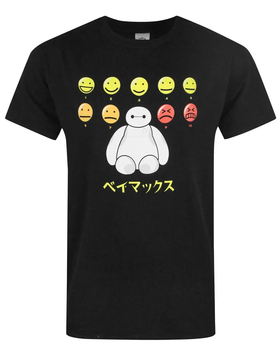 Официальный Большой Герой 6 Baymax Pain Scale Мужская футболка|Мужские футболки| |