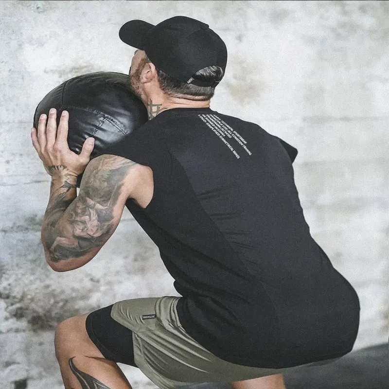 

2019 summer new t shirt short sleeve European and American men large size sports half sleeve quick dry tight leotard bodysuit