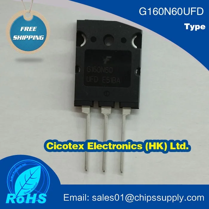 

SGL160N60UFD G160N60UFD TO-3P IGBT 600V 160A 250W TO264 SGL160N60UFDTU
