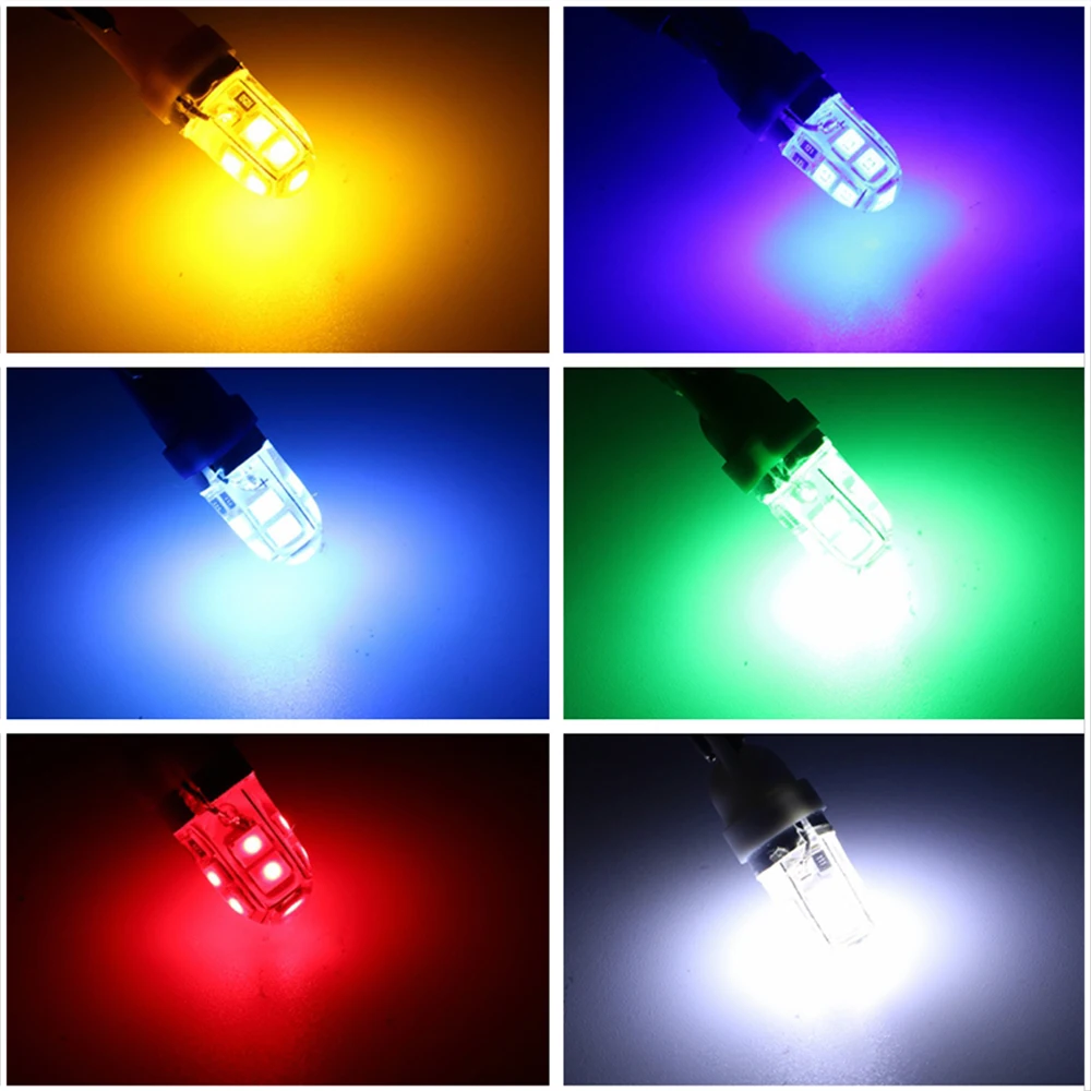 YSY 4 шт. t10 Светодиодная лампа W5W 194 Silica COB led T10 w5w 9smd 2835 автомобильное освещение