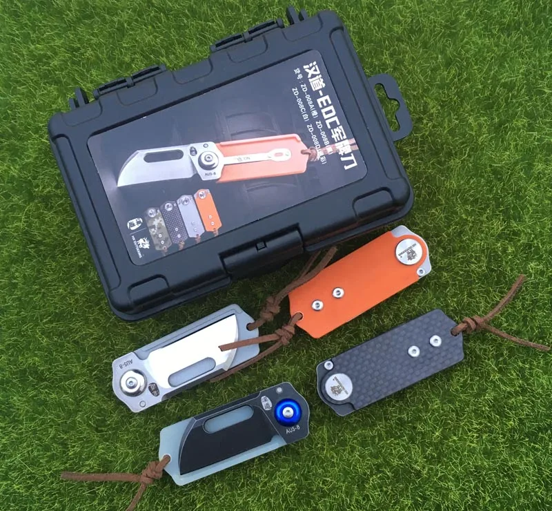 Комплект Электронных компонентов HX OUTDOORS EDC armycard-доставку в Австралию-8, складной нож, нож для выживания в дикой природе лезвие G10 ручка черное углеродное волокно инструмент повседневного ношения