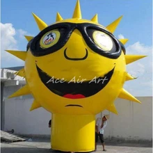 Giant Yellow Inflatable Balloon Sunshine Toy Model with Eyeglass for Advertising 