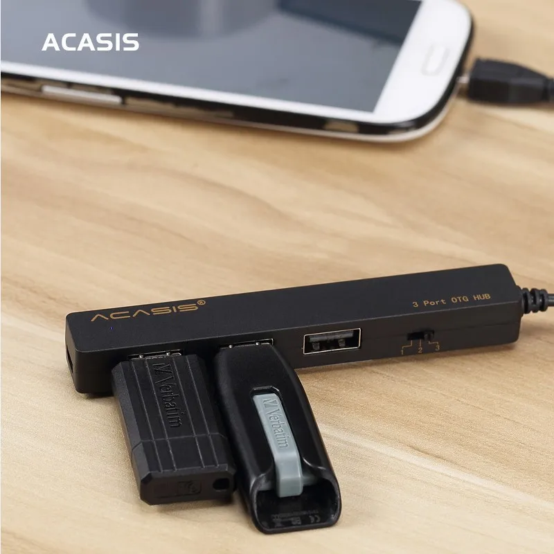 Acasis H027 10070TW мобильный планшетный ПК зарядный кабель OTG 3 порта для одновременной