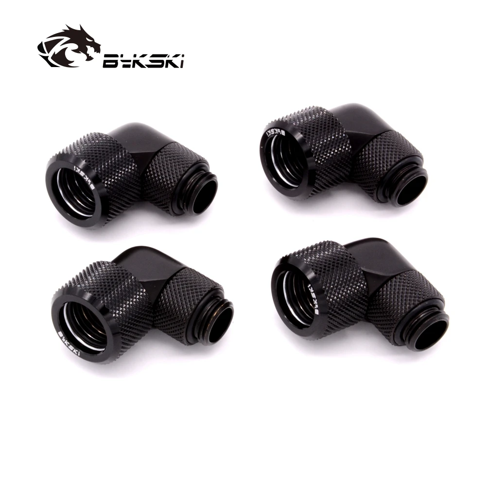 

Bykski 90 Degree OD12mm/OD14mm/OD16mm Rotary Fitting Hand Compression Fitting G1/4'' Pipe use for Hard/Rigidity Tube 4pcs/lots