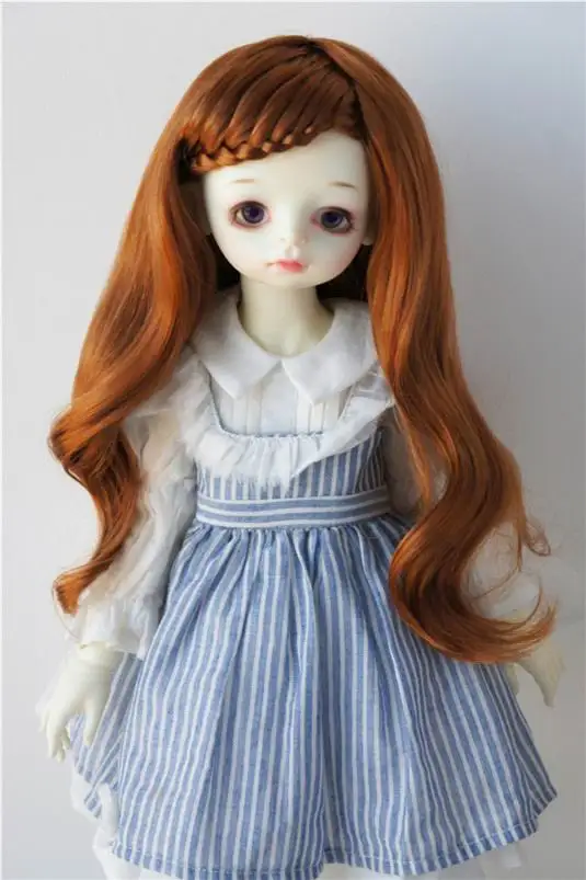 JD204 9-10 дюймов Blyth кукла парик Синтетический мохеровый парик 23-25 см леди кудрявые BB парики кукла аксессуары SD кукла аксессуары - Цвет: Carrot SM8