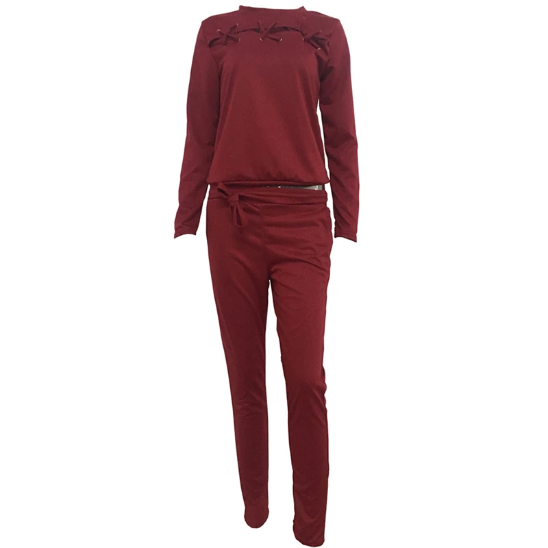 Спортивный костюм Осенний женский спортивный для бега сексуальный полый бандаж