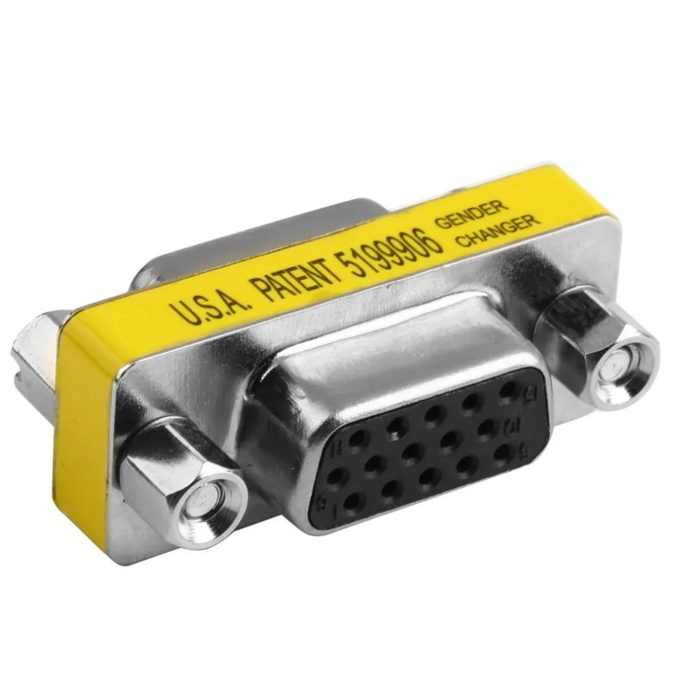 Женский адаптер конвертора VGA HD15 Pin Gender Changer для проекторов сплиттеры KVM компьютер