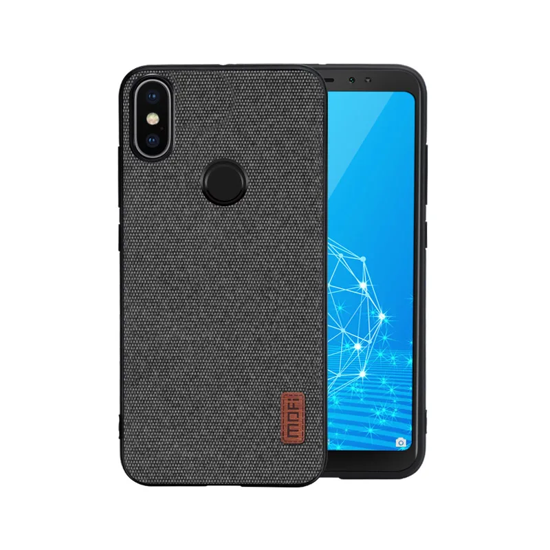 Чехол для mi A2, чехол MOFI для xiaomi mi A2, задняя ткань, деловой чехол для xiaomi mi 6X, чехол с мягкими силиконовыми краями mi A2, полный Чехол - Цвет: Gray