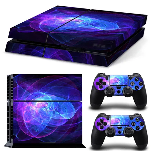 Фиолетовый Play Station 4 игры кулон со стрелками звездное небо контроллер кожи с Кепки Стикеры для Playstation 4 PS4 игры T-P4-031 - Цвет: Фиолетовый