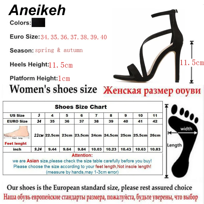 Женские босоножки Aneikeh из искусственной замши на тонком высоком каблуке с