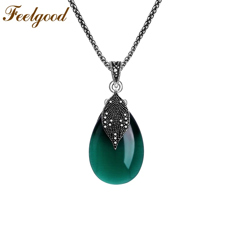 Ожерелья и подвески Feelgood женские Винтажные Ювелирные украшения серебряного