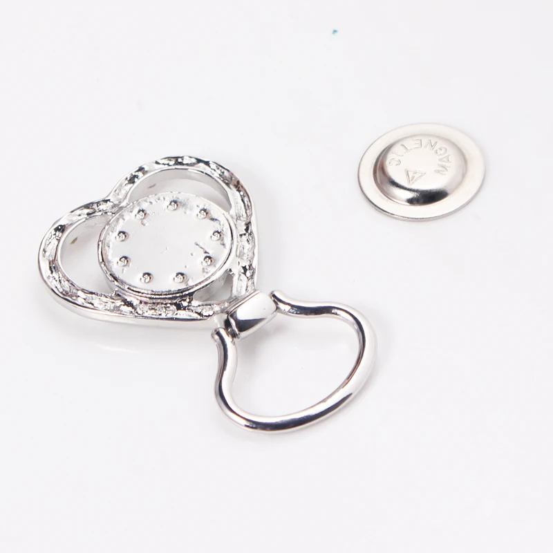 6 шт. древнее серебро магнитный держатель для очков удостоверения личности ярлыка магнитная брошь 18 мм