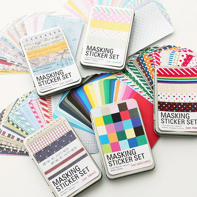 27 шт./корт. Милый фотоальбом жестяная коробка декоративная самодельная наклейка