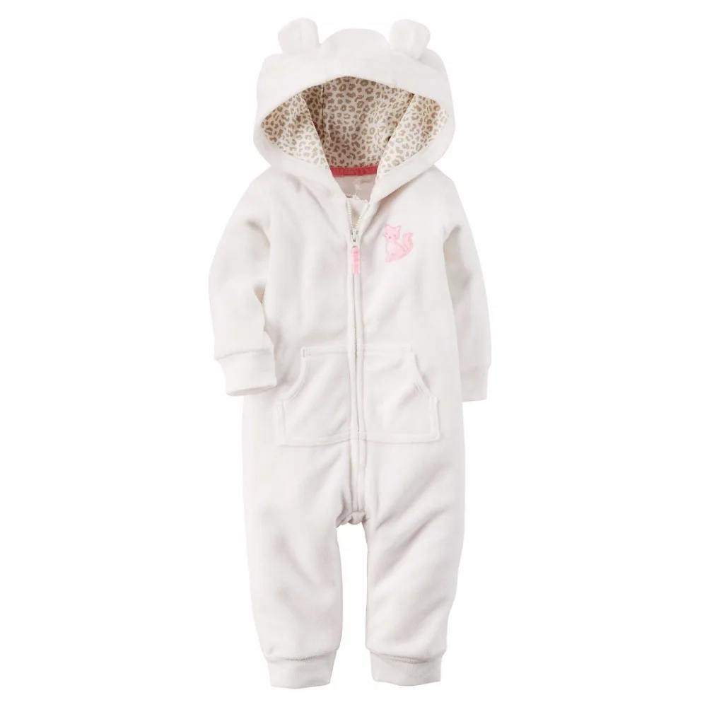Y01-X321 Children kid's boys girls Clothing long sleeve outdoor winter warmer baby romper Hooded Fleece hooded zipper 1pcs | Детская