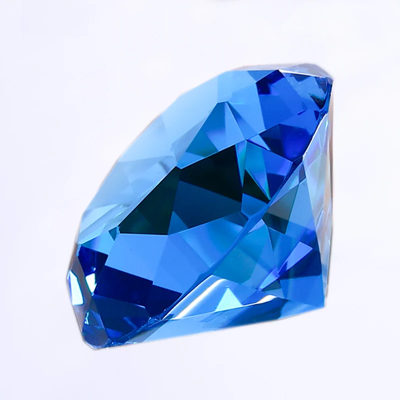 blue 30 мм Красочные Хрустальные Алмазы с днем рождения Свадебные украшения вечерние украшения аксессуары для дома орнамент - Цвет: blue