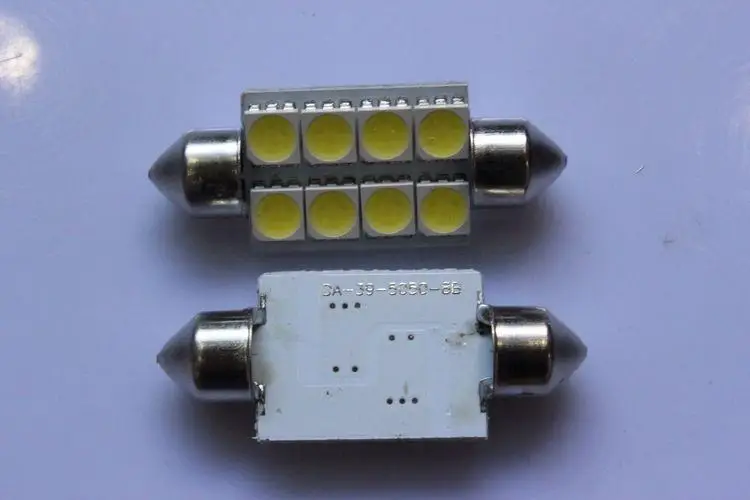 Новый 12 В светодиодный автомобильный лампочка 39 мм гирлянда 8 SMD купольный карта