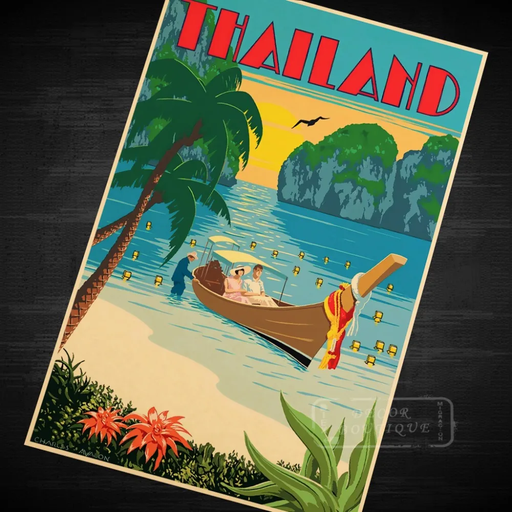 Таиланд Остров Phuket дорожный постер классический ретро винтажная декоративная