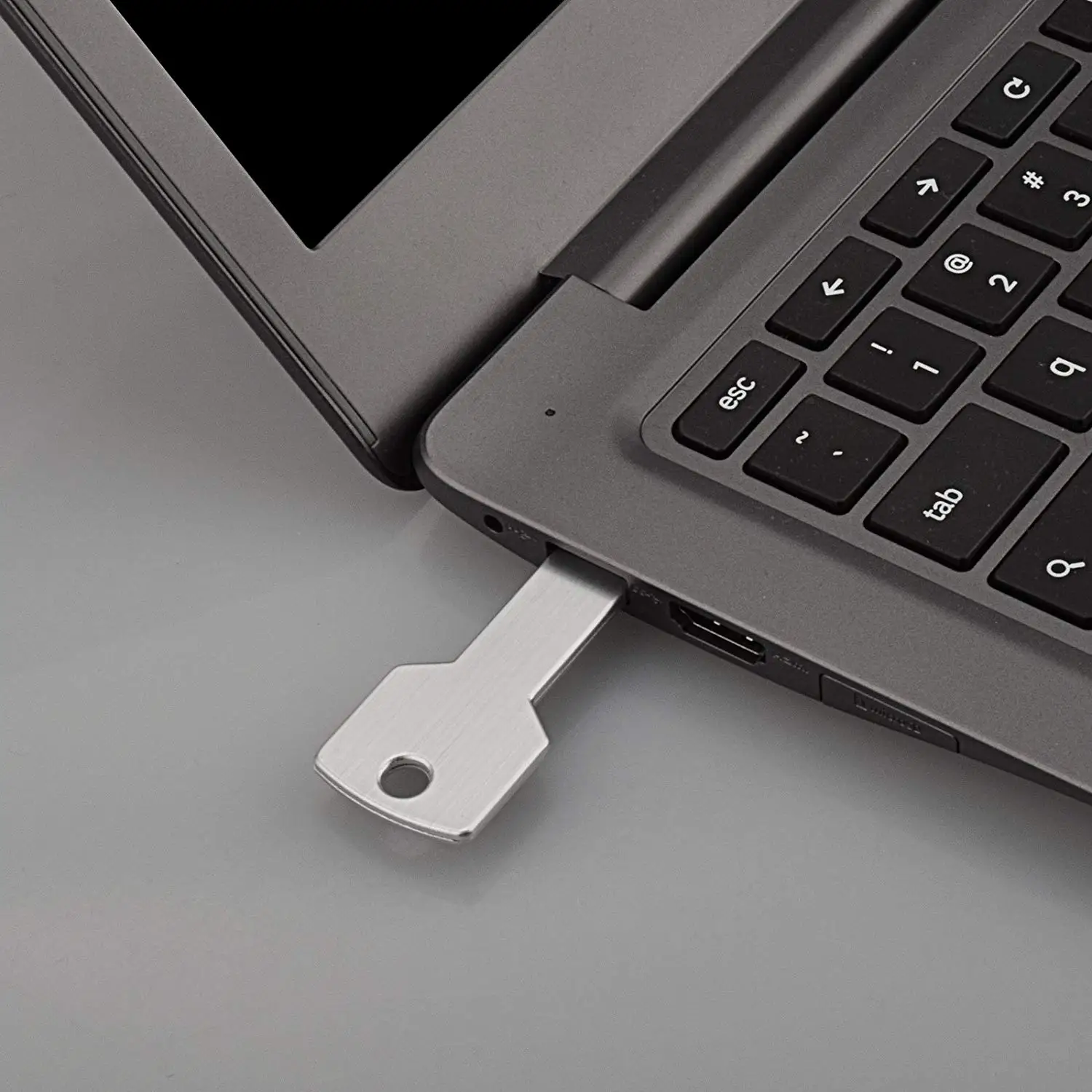 VicSoul USB флэш-накопитель металлический ключ формы Stick Memory Pendrive 16G 32G 64G 128G Флешка 2 0