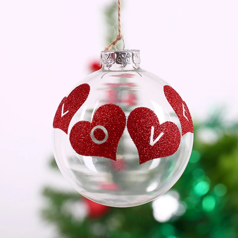 2017 Рождественский стеклянный шар ясно шарами украшения Рождественская елка