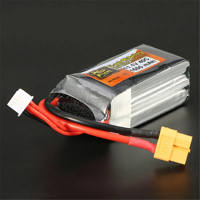 Перезаряжаемая Lipo батарея ZOP Power 11 1 В 1500 мАч 40C 3S XT60 разъем для радиоуправляемой