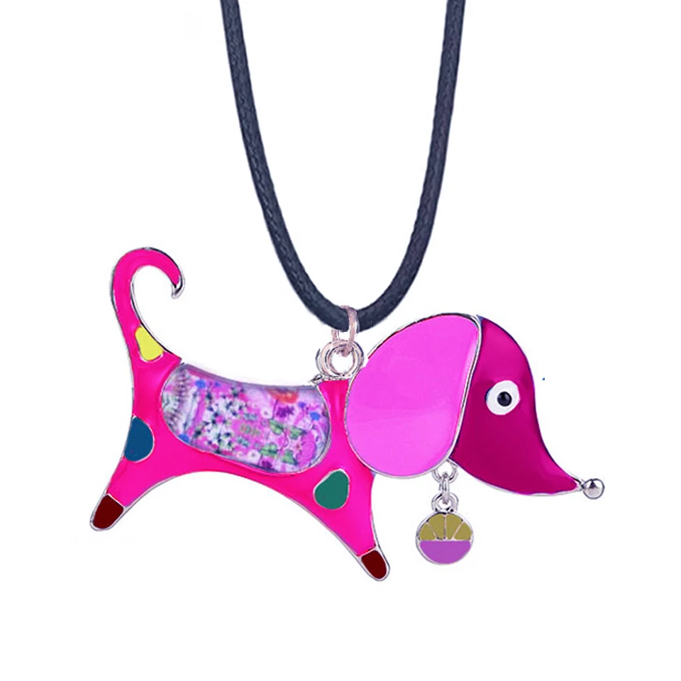 Cute Boys Girls Cartoon Dog Pendant Green Enamel Animal Rope Chain for Children Jewelry Alloy Metal Necklaces Necklace | Украшения и