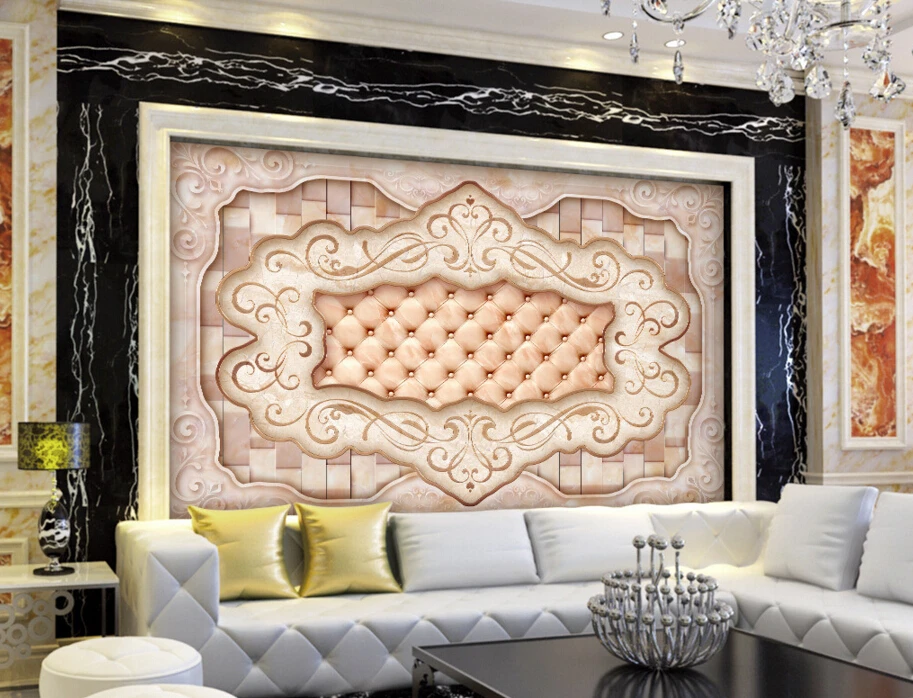 3d обои на заказ художественный Рисунок плитки винтажная Настенная роспись в