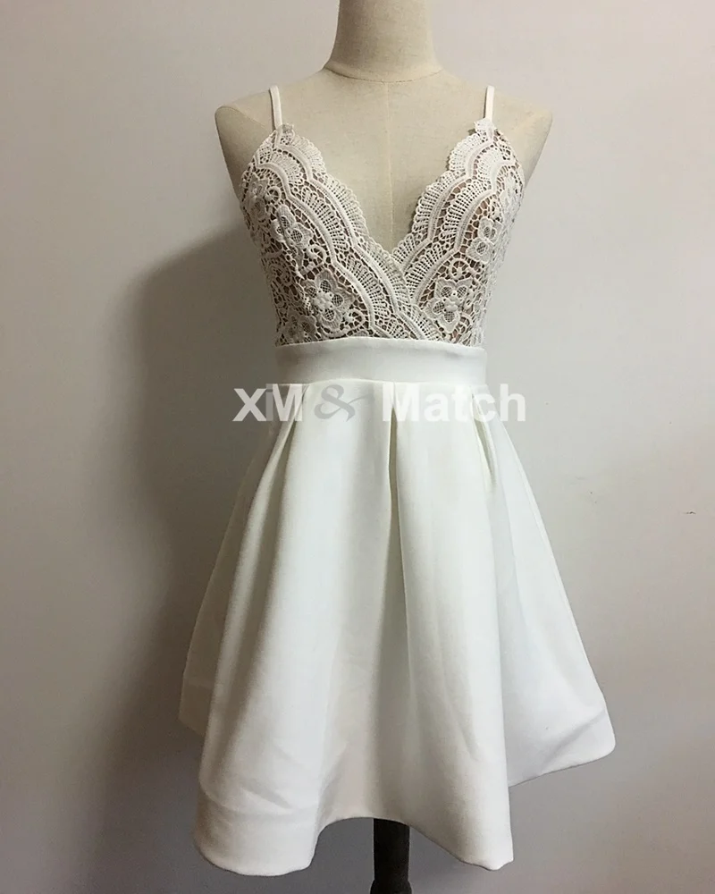 XiM&ampM@ch Милое сексуальное черно-белое платье Vestido branco v-образный вырез открытая